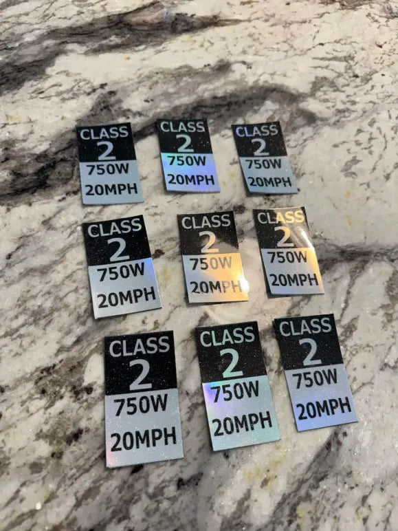 Legal Ebike Stickers Pack of 2