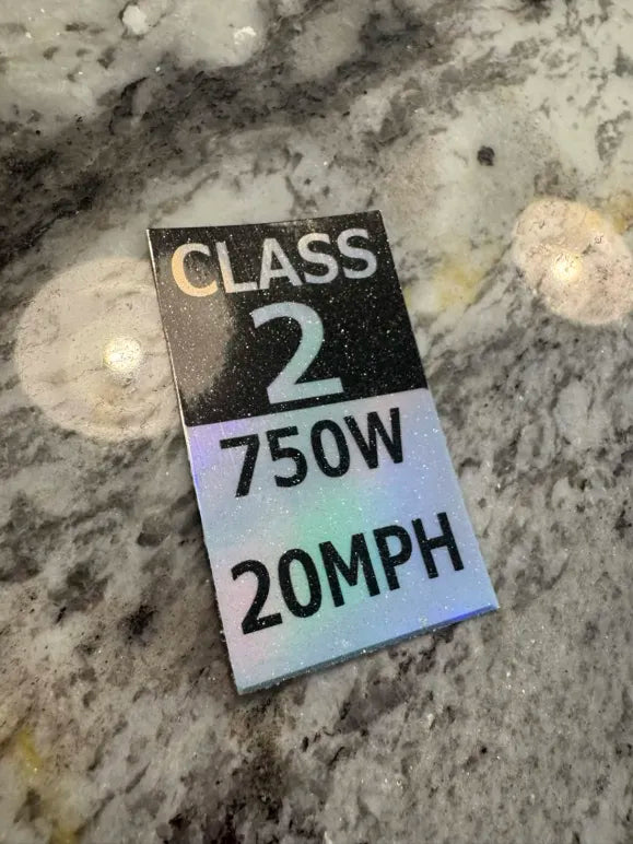 Legal Ebike Stickers Pack of 2