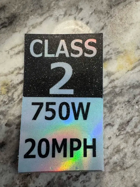 Legal Ebike Stickers Pack of 2